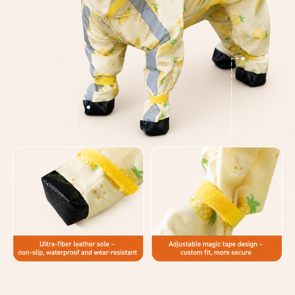 Woofé Pineapple Splash Raincoat 🍍