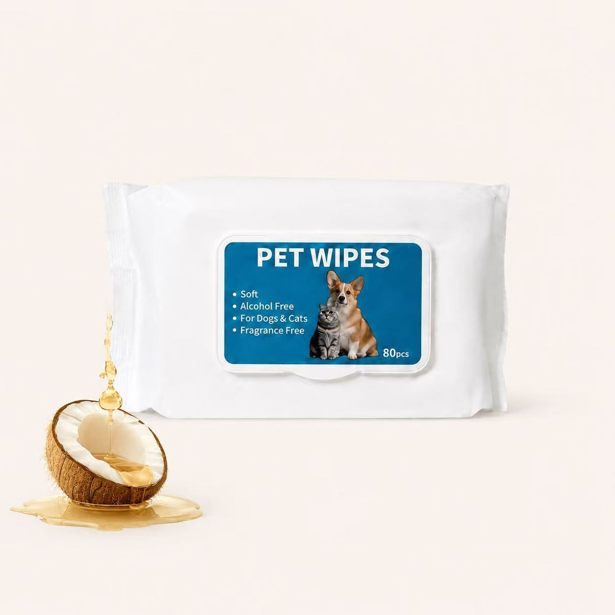 Woofé FreshPaws™ Pet Wipes – 80 Count 💧